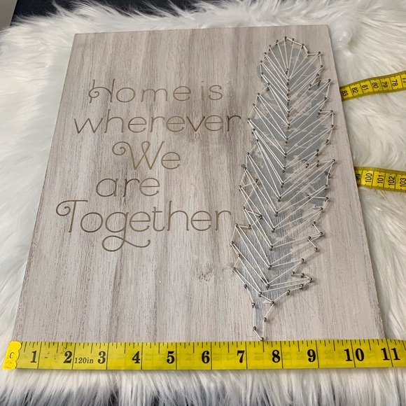 Wooden Wall Art with Inspirational Quote - Picture 2 of 5